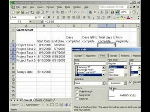 Dynamic Gantt Chart Excel