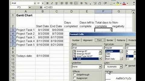 Make a Dynamic Gantt Chart in Excel - Dates Update Daily (Part 1 of 2)