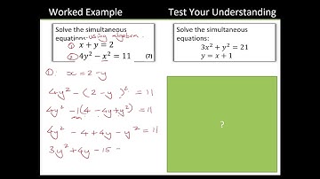 3AB - Simultaneous Equations (Linear and Quadratic) [Rerecorded]