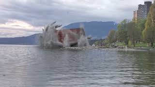 Made Vancouver barge disappear with the help of a sea monster