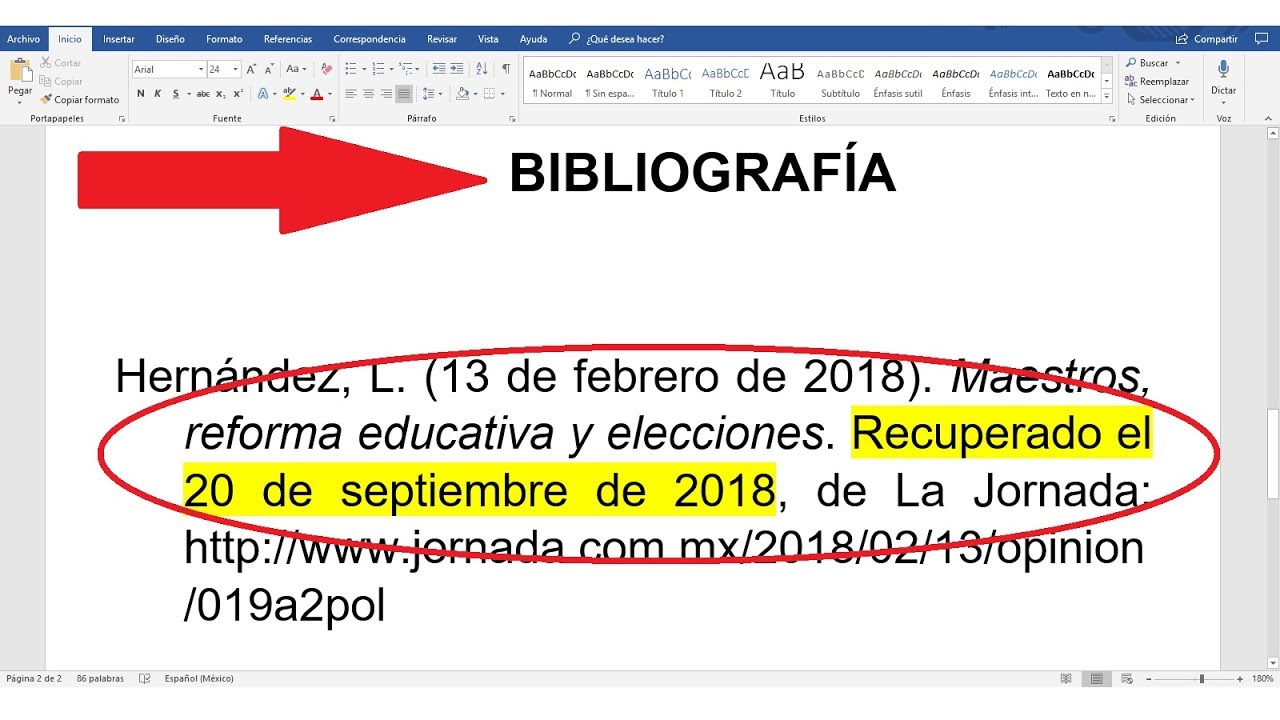 Como referenciar una pagina web