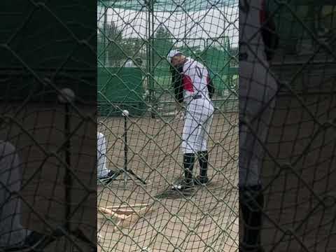 荻野貴司選手Ｔバッティング キャンプ３日目