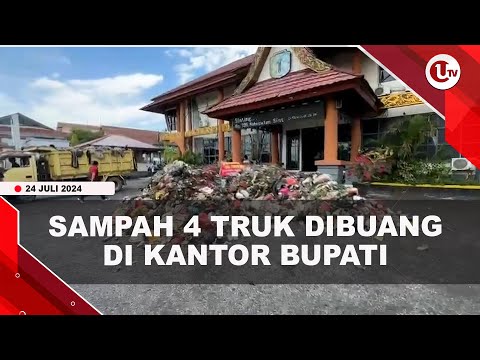 WARGA BUANG SAMPAH 4 TRUK DI KANTOR BUPATI DAN DPRD SINTANG | U-NEWS