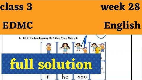 EDMC | class3 | English | Week28 | worksheet 28| solution #worksheet28 #class3English #worksheets