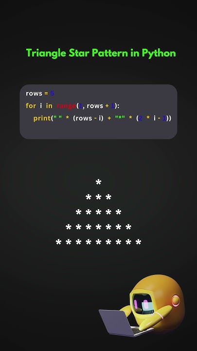 Triangle Star Pattern Python - YouTube