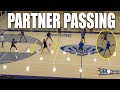 Partner passing  basketball drill