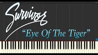 Survivor - Eye Of The Tiger (Piano Tutorial Synthesia)