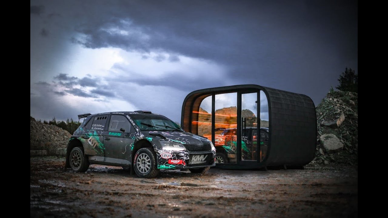 Saunasell Round Cube Double Outdoor Sauna with Changing Room - Now Available at Heracles!