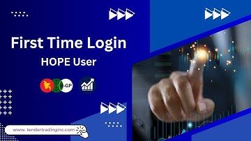 First Time Login | HOPE User | e-GP Tutorial | Tender Trading Inc.