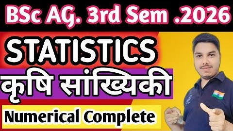 ONE SHOT STATISTICS MSc AgBSc AG 3rdSemester Statistics bySandeshsir ll #Statisticsbscag