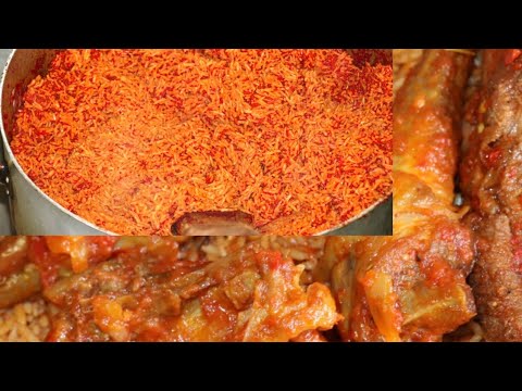 HOW TO COOK PARTY JOLLOF RICE, & FRIED CHICKEN STEW | NIGERIA PARTY