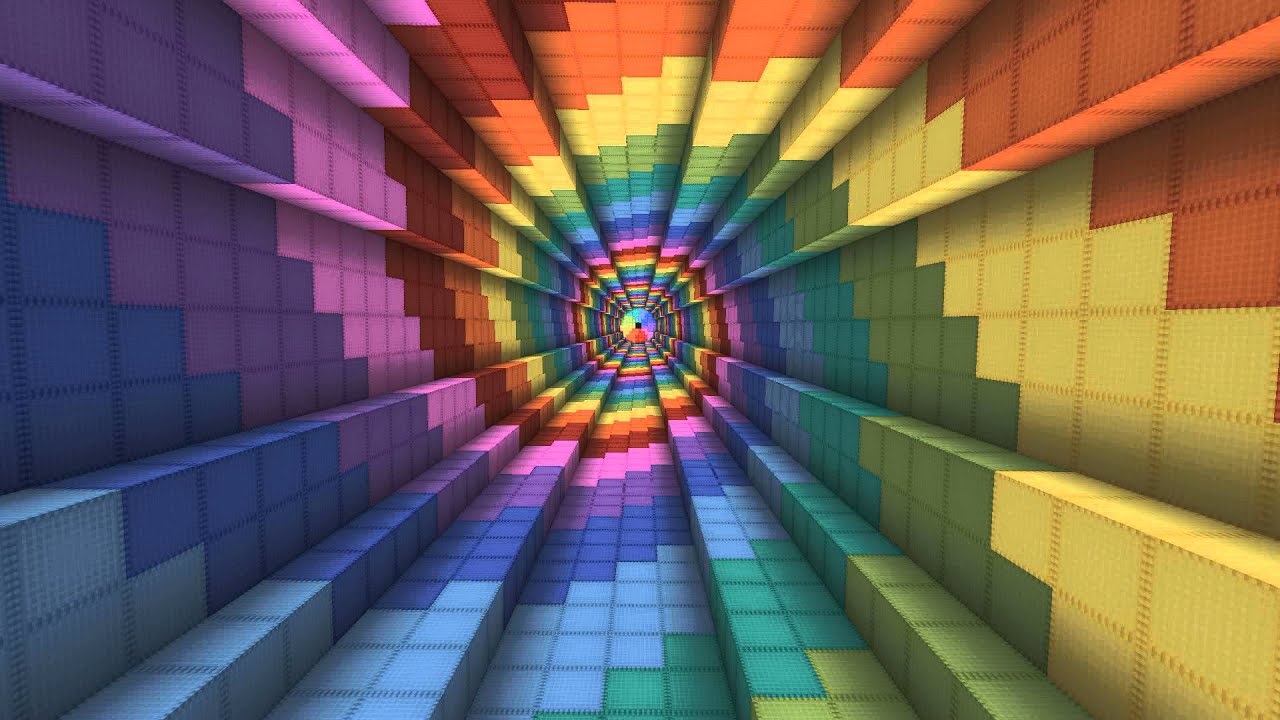 Minecraft Rainbow Spiral - YouTube