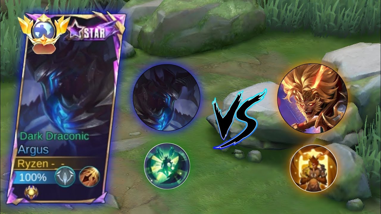 ARGUS VS BUFFED SUN | DARK ANGEL VS MONKEY 🐒 | ONE HIT | MOBILE LEGENDS ...