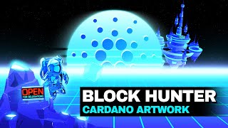 Block Hunter Vol. II – Cardano Synthwave Retro Artwork 4K