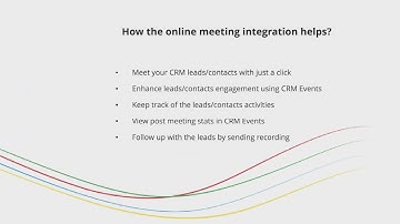 Engage your Zoho CRM leads and contacts through online meetings and webinars from Zoho Meeting