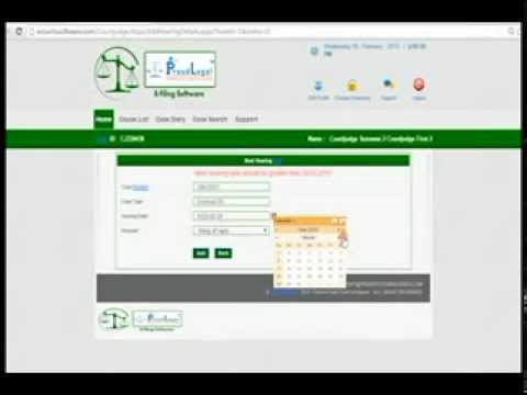 ecourt and efiling software demo Court judge panel