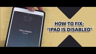 All iPads  Fixed: "iPad is disabled connect to iTunes”