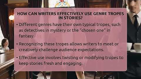 How Can Writers Effectively Use Genre Tropes In Stories? - The Prose Path