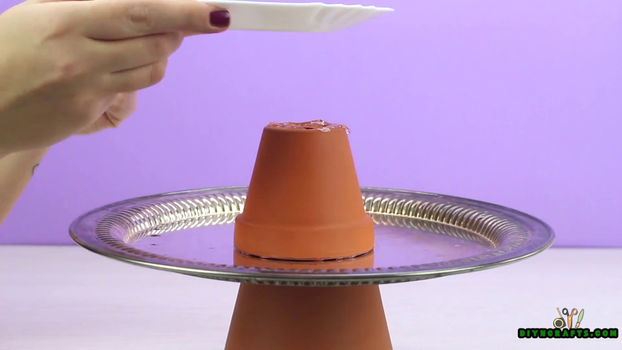 How to make an easy decorative jewelry holder from clay pots. YouTube