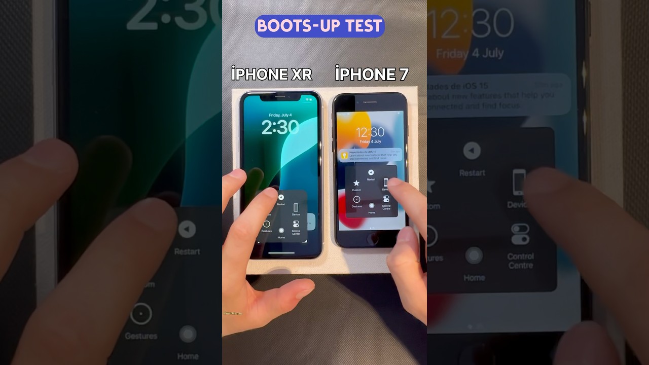 İPhone XR vs IPhone 7 ⚔️ boots-up test