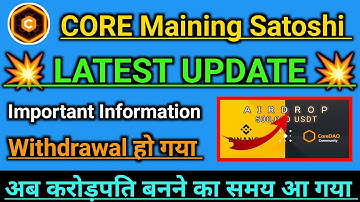 Satoshi core Mainnet Update/Satoshi New Update/Core Price prediction/CORE Mining Listing/#satoshhi