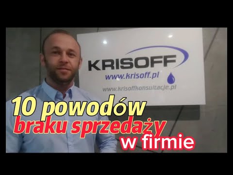 KRISOFF 10 powodów braku sprzedaży w firmie