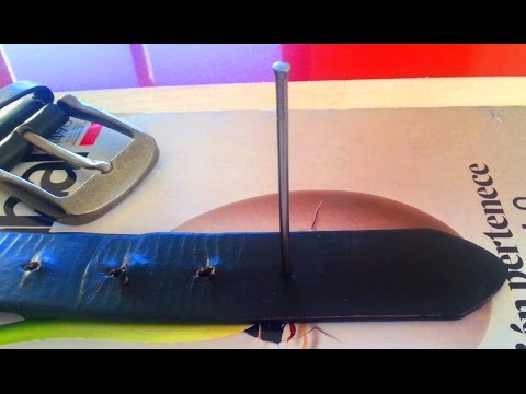 Cómo hacer un agujero a un cinturón / How to pierce a belt - YouTube