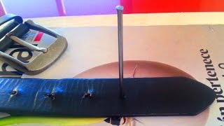 Cómo hacer un agujero a un cinturón / How to pierce a belt - YouTube