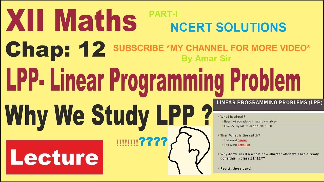 NCERT SOLUTIONS (Linear Programming Problems)(LPP) (CBSE | CHSE | ICSE ...
