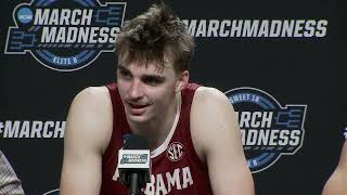 Alabama postgame press conference with Nate Oats, Grant Nelson and Mark Sears #UNC