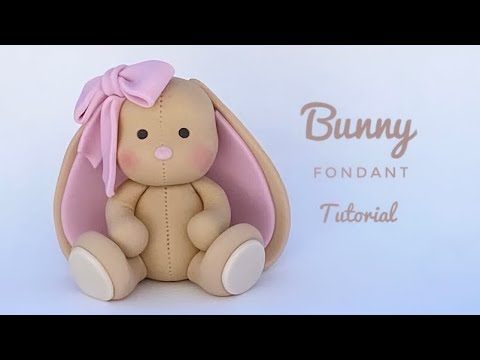 How to make a cute Fondant Bunny topper