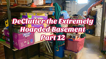 When Hoarders TRY to Declutter Extremely Messy Basement Part 12! Minimalism & Scarcity Mindset Fear