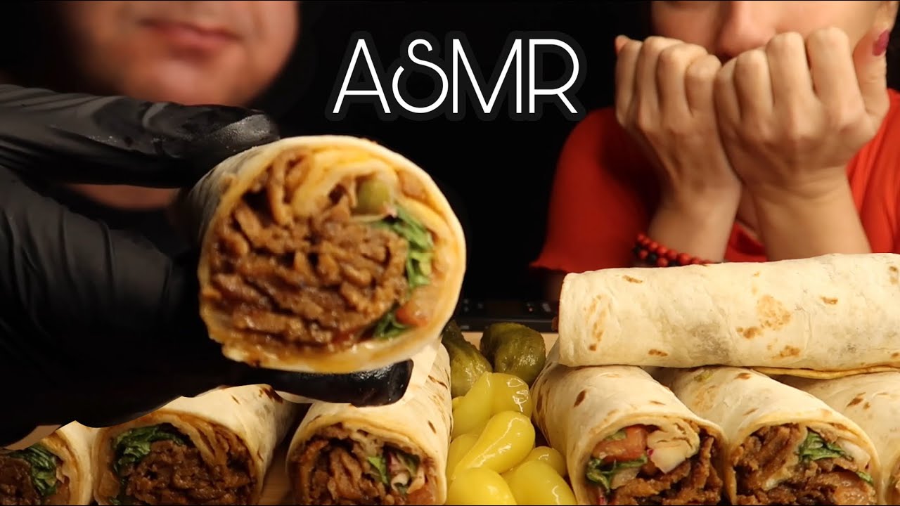 ASMR TÜRKÇE | ET DÖNER DÜRÜM MUKBANG | CHALLENGE | UN YEME CEZALI