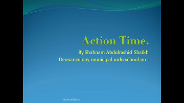 English lesson Action time class 5th urdu medium