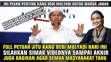 🔴 FULL PIDATO "PETUAH JITU" KANG DEDI MULYADI BUAT KAGUM PARA MENTERI BAHAS RUMAH MURAH UNTUK RAKYAT