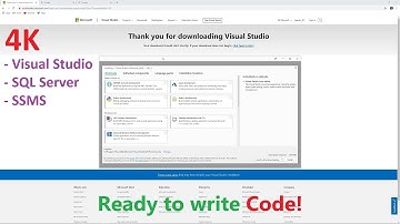 4K | How to Download and Install Visual Studio 2019, SQL Server 2017 and SSMS