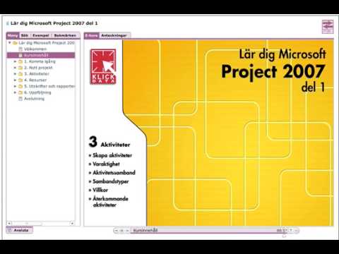 Lär dig Microsoft Project 2007 del 1