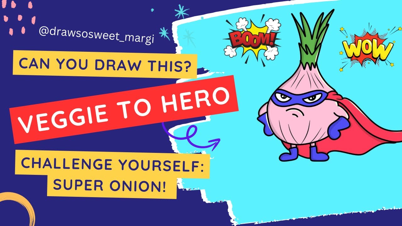 How to draw Superhero Onion | Draw so cute super Onion 🧅 - YouTube