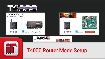 T4000 Router Mode Setup