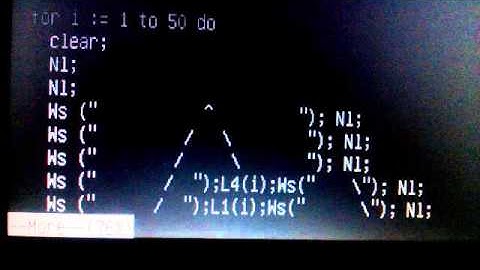 MODULA-2 Program displaying a Christmas Tree.