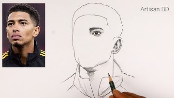 How To Draw Jube Bellingham Real Madrid Fc, Pencil Sketch Tutorial #bellingham