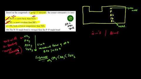 IIT ADVANCED 2018 SOLUTION - Bi2O5 is more basic than N2O5, NF3 is more covalent than BiF3