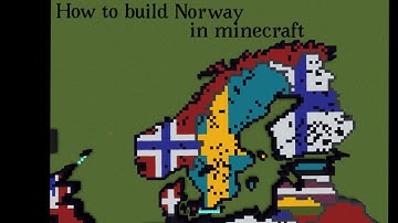 Norway-Regular Scale Tutorials-World Flag Map in Minecraft-Part 22