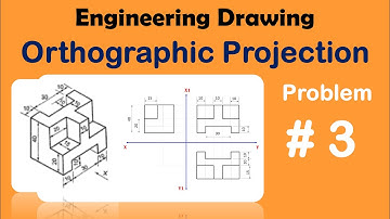 Orthographic Projections Problem 3 #EngineeringDrawing #IsotoOrtho