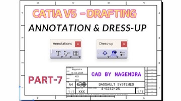 CATIA V5 Drafting Tutorials Part-7 | Annotation in Drafting-Text,Symbols..etc..,