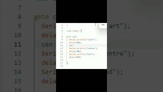 goto statement in Arduino UNO. #code #programming #circuit