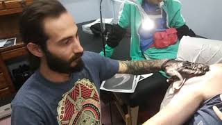 Friend Gets First Tattoo