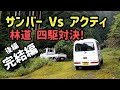 【サンバートラック】と【アクティバン】の林道探検を兼ねた林道四駆対決の後編です。ジムニーとはまた違うほのぼのとした走りをお楽しみ下さい。