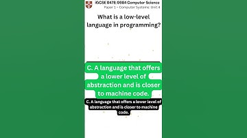 iGCSE Computer Science 0478 0984 Paper 1 Unit 4 q025 v1