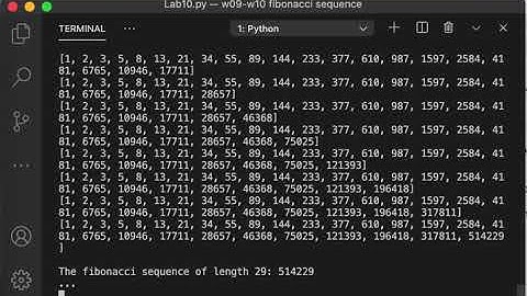 Lab 10 Demonstration video: Fibonacci Sequence - BYUI CSE 130